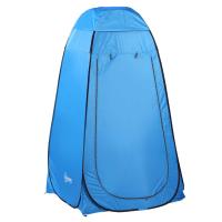 Outsunny Pop-up toilettent, mobiele camping douchetent, omkleedtent met binnentas, douchecabine, omkleedcabine, waterdicht, polyester blauw 120 x 120 x 190 cm toilettent douchetent binnentas | Aosom.de