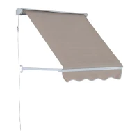 Outsunny Luifel bescherming tegen de zon knikarmtrekker aluminium 122 x 70 cm 2 kleuren(m-1)
