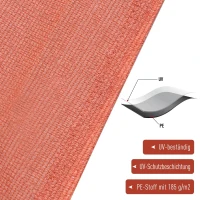 Outsunny Zonnedoek zonwering zonnedak driehoek rechthoek vierkant 2 stofsoort 5 kleuren(m-6)
