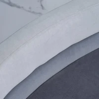 PawHut Hondenbank met rugleuning hondenbank met houten poten hondenbed zachtgrijs(m-8)