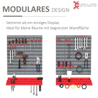DURHAND wandrek gereedschapshouder rood grijs(m-4)