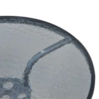 Balkontafel tuintafel glazen tafel bistrotafel metaal veiligheidsglas ∅60x70 cm(m-7)