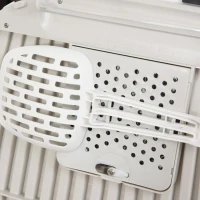 PawHut kattentoilet kattenbak met 2 deuren schep geurverdrijvingsvak PP ABS(m-11)