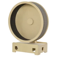 PawHut krabpaal kattenboom loopwiel voor katten met tapijt klimrek sisaltouw(m-1)