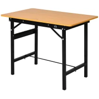 HOMCOM werkbank werktafel werkbank klaptafel werkblad inklapbaar staal, MDF geel + zwart 100 x 60 x 75,5 cm geel | Aosom.de(m-7)