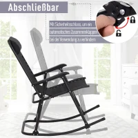 Outsunny Schommelstoel schommelbank schommelligbed schommelstoel inklapbaar tot 120 kg(m-6)