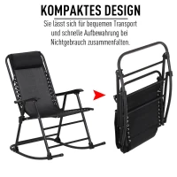 Outsunny Schommelstoel schommelbank schommelligbed schommelstoel inklapbaar tot 120 kg(m-4)