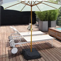 Zonneschermstandaard zonneschermvoet zandzak 2 x polyester zak vulbaar 100 kg(m-2)