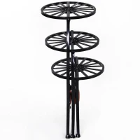 bloementrap plantenrek 3 verdiepingen plantenstandaard retro design decoratie metaal(m-7)