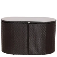 Outsunny exclusieve 7-delige bistroset van poly-rotan(m-4)