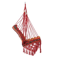 Outsunny Hangstoel zwevende stoel hangmat stoel gestoffeerde stoel buiten 100 x 60 cm tot 120 kg(m-5)