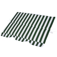 Outsunny Hollywoodschommel tuinschommel verstelbaar zonnedak metalen frame groen(m-11)