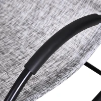 Outsunny Schommelstoel schommelligbed schommelbank ligbank voor buiten hoofdkussen textilene grijs(m-8)