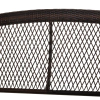 Outsunny Tuinschommel schommelbank tuinbank voor 2 personen terras rotan bruin(m-8)