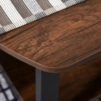 Salontafel salontafel met planken industriële stijl voor woonkamer bruin(m-9)