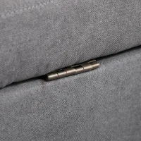 HOMCOM 2 zits bank moderne kleine stoffen dubbele slaapbank afneembaar kussen rubberhout katoen woonkamer grijs(m-8)