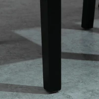 HOMCOM Eetkamerstoelen set van 2 keukenstoel woonkamerstoel met rugleuning PP grijs(m-11)