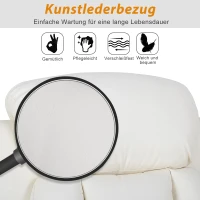 HOMCOM elektrische tv-stoel opstastoel relaxfauteuil fauteuil met opstahulp beige 96 l x 93 b x 103 h cm(m-7)
