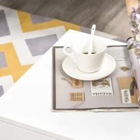 HOMCOM tv-meubel met 2 wielen(m-6)