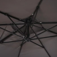 Parasol UV50+ zweefparasol en 4 gewichten inclusief beschermhoes aluminium(m-10)