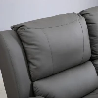 HOMCOM Dubbele bank verstelbare rugleuningen relaxstoel relaxfauteuil houten poten PU 3 kleuren(m-11)