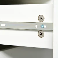 HOMCOM Dressoir keukenkast 2 lades 3 deuren woonkamer badkamer wit(m-7)