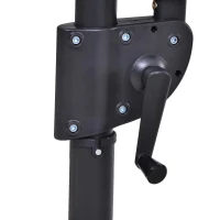 parasol met zwengel dubbele parasol tuinparasol zonwering metaal grijs(m-9)