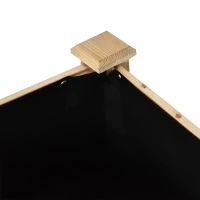 Verhoogd bed plantenbak kruidenbed met afvoergaten non-woven massief hout naturel(m-9)