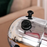 HOMCOM Statiefventilator ventilator in hoogte verstelbaar 3 snelheden staal zilver(m-9)