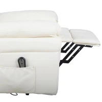 HOMCOM elektrische tv-stoel opstastoel relaxfauteuil fauteuil met opstahulp beige 96 l x 93 b x 103 h cm(m-9)