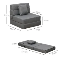 HOMCOM slaapbank slaapsofa(m-3)