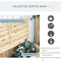 Tuinbank met opbergruimte opbergbank zitbank 2-zitter 250 kg draagvermogen dennenhout(m-6)