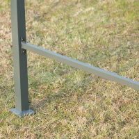 Barbecue-paviljoen met vlamvertragend dak BBQ-paviljoen met 2 schappen polyester zwart(m-10)