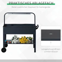 Outsunny verhoogd bed met LED-licht(m-8)