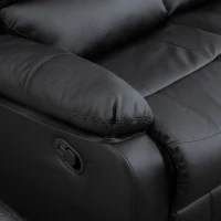 HOMCOM Dubbele bank verstelbare rugleuningen relaxstoel relaxfauteuil houten poten PU 3 kleuren(m-10)