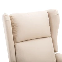 HOMCOM relaxstoel tv-stoel met elektrische opstahulp linnen hout schuimstof crème 72,5 x 94 x 109 cm(m-8)