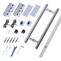 HOMCOM glazen schuifdeur schuifdeur deur kamerdeur met handgreep eenzijdig gesatineerd met stroken 2050 x 900 mm(m-5)