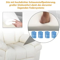 HOMCOM elektrische tv-stoel opstastoel relaxfauteuil fauteuil met opstahulp beige 96 l x 93 b x 103 h cm(m-8)