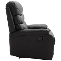 HOMCOM Ligstoel relaxstoel stoel ligfunctie hellingshoek 168° zwart(m-6)