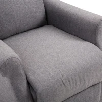 HOMCOM® relaxstoel tv-stoel met elektrische opstahulp linnen hout schuimstof grijs 72,5 x 94 x 109 cm | Aosom.nl(m-8)