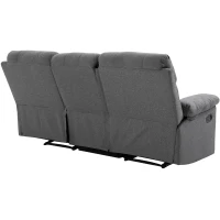 HOMCOM 3-zits tv-bank bank relaxbank ligfunctie 180° verstelbare stoffen bank(m-6)