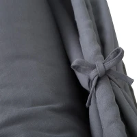 Outsunny Rotan loungeset zitgroep met zonnedak, kussens en bijzettafel metaal(m-9)