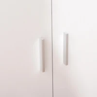 HOMCOM L-vormig / I-vormig bureau, computerbureau, hoekbureau, roestvrij staal, wit(m-7)