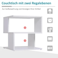 HOMCOM bijzettafel nachttafel met modern design(m-6)