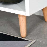 HOMCOM Schoenenkast schoenenrek met deuren en planken voor hal entree wit(m-11)