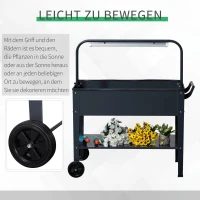 Outsunny verhoogd bed met LED-licht(m-6)