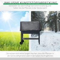 Outsunny verhoogd bed met LED-licht(m-5)