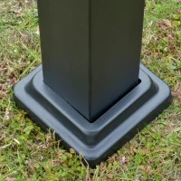 Outsunny paviljoen 3 x 3 m pergola met verstelbaar stoffen dak uv + waterbestendig staal(m-10)