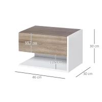 HOMCOM 2-delige Wandkast wandtafel(m-3)