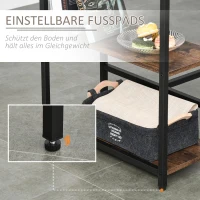 HOMCOM bartafelset, bartafel met 2 barkrukken 3-delig Placemat met planken staal(m-5)